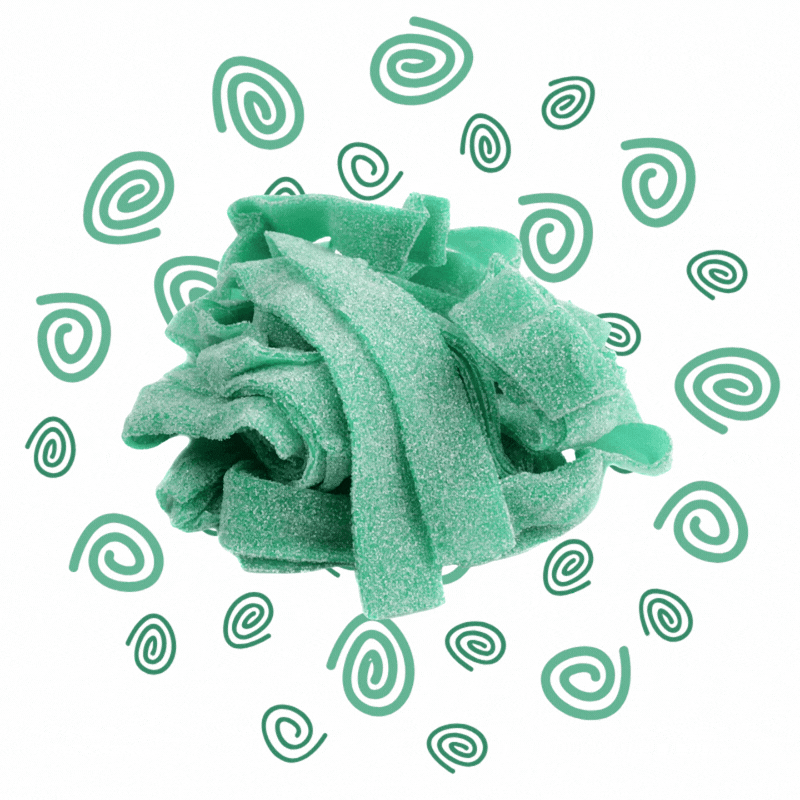 Sour Belts - Green Apple, 4 oz.