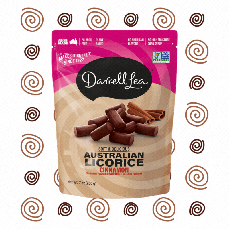 Darrell Lea® Soft & Delicious Australian Licorice, Cinnamon - 7 oz.