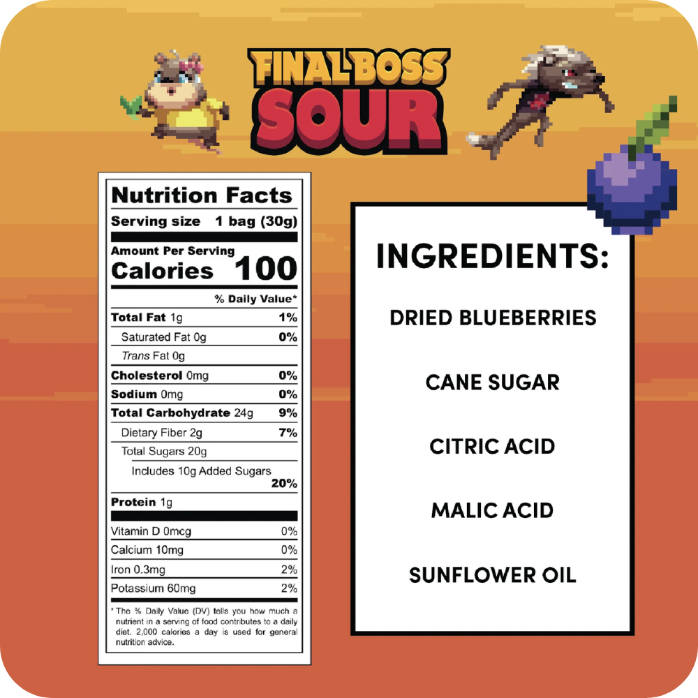 Final Boss Sour® Blueberries (Lvl 2), 1.06 oz.