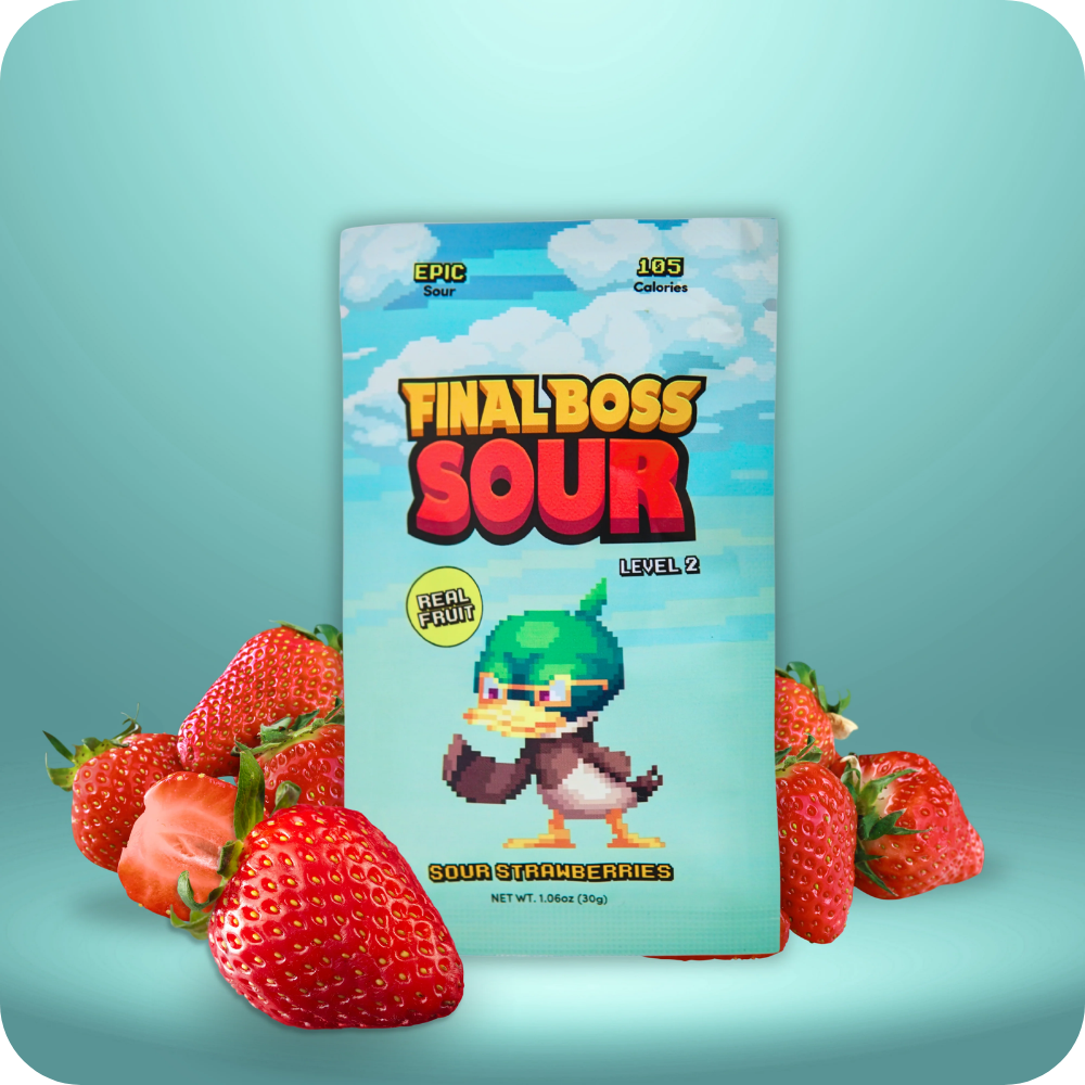 Final Boss Sour® Strawberries (Lvl 2), 1.06 oz.