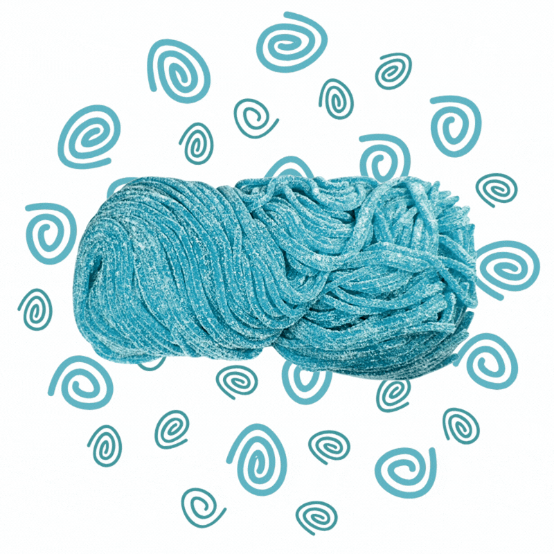 Gustaf's Licorice Laces, Sour Blue Raspberry