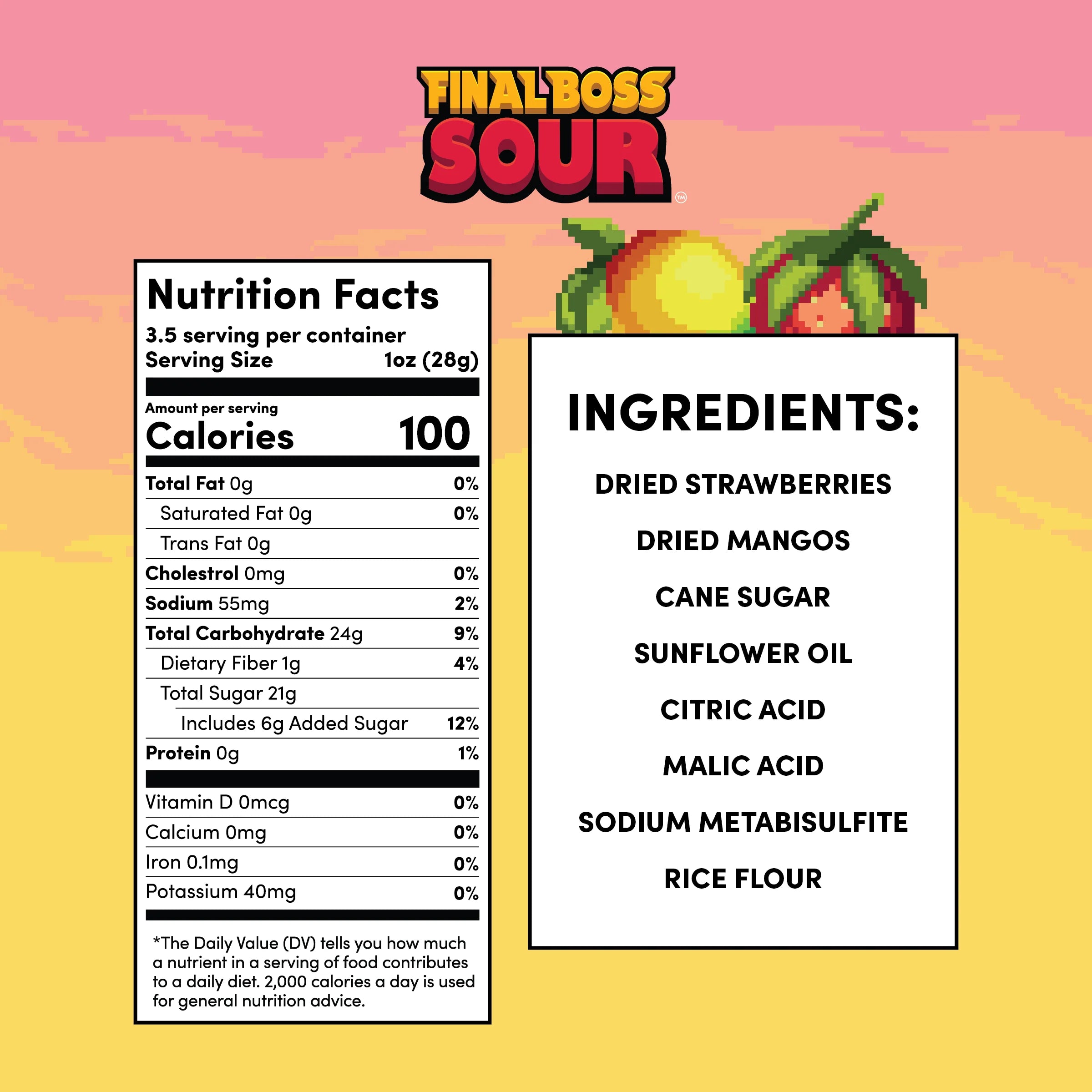 Final Boss Sour® Strawberry Mango (Lvl 2), 3.52 oz.