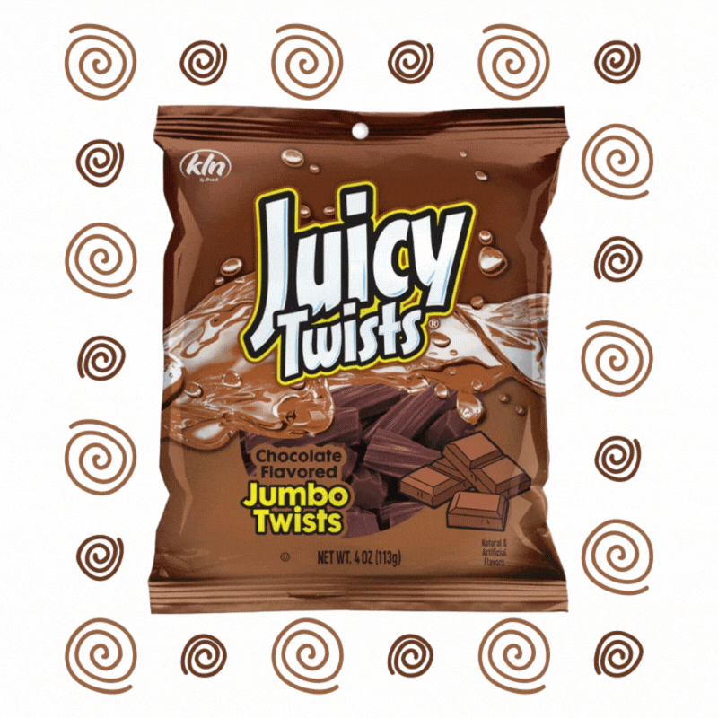 Juicy Twists® Chocolate Flavored Jumbo Licorice, 4 oz.